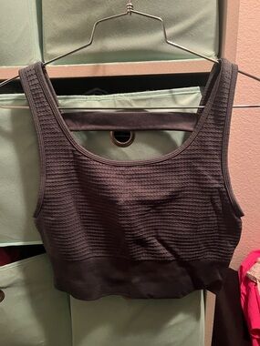 Yogalicious Green Textured Waffle Crop Tank